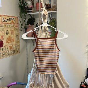 colorful striped XS woman’s cropped tank
